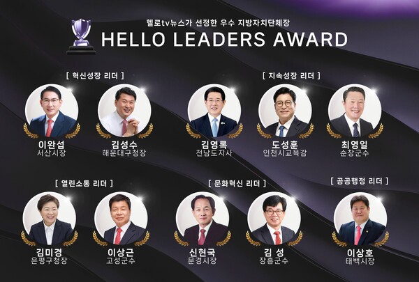 LG헬로비전 '헬로 리더스 어워드' 수상자 모습